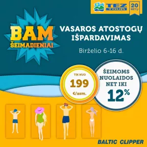 Vasaros atostogų išpardavimas birželio 6-16 dienomis