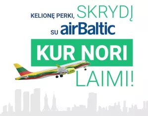 Akcija „Kelionę perki, skrydį KUR NORI su airBaltic laimi”
