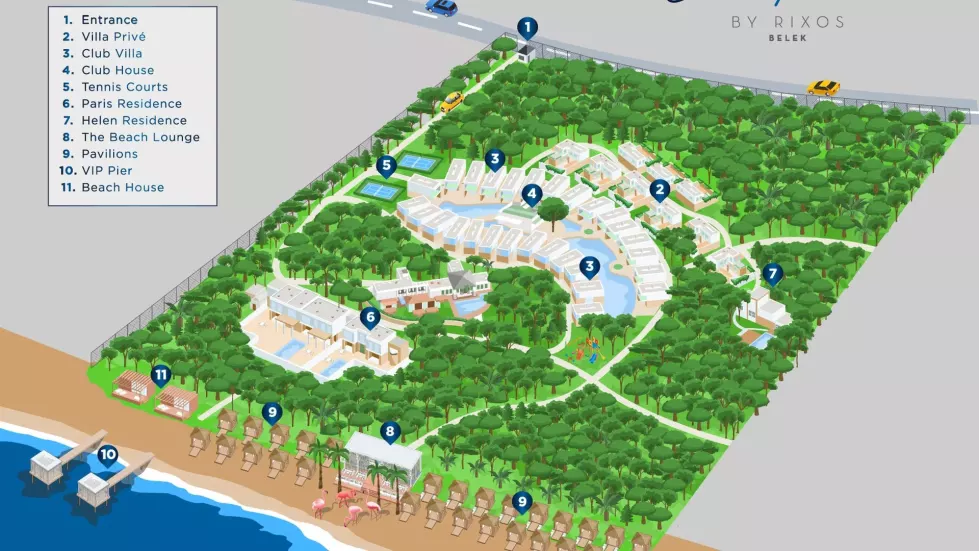 Viešbutis „CLUB PRIVE BY RIXOS BELEK“ (Belekas, Turkija)