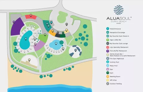 Viešbutis „ALUASOUL SUNNY BEACH“ (Saulėtasis krantas, Burgasas, Bulgarija)