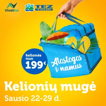 Kelionių mugė sausio 22 - 29 d.