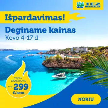 TEZ TOUR kelionių išpardavimas