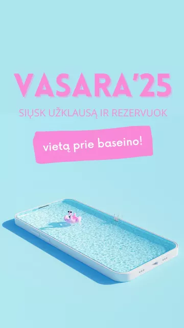 VASARA'25 - rezervuok vietą prie baseino!